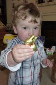 David with an Easter treat